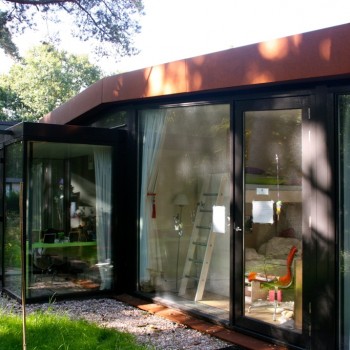 Villa met corten staal